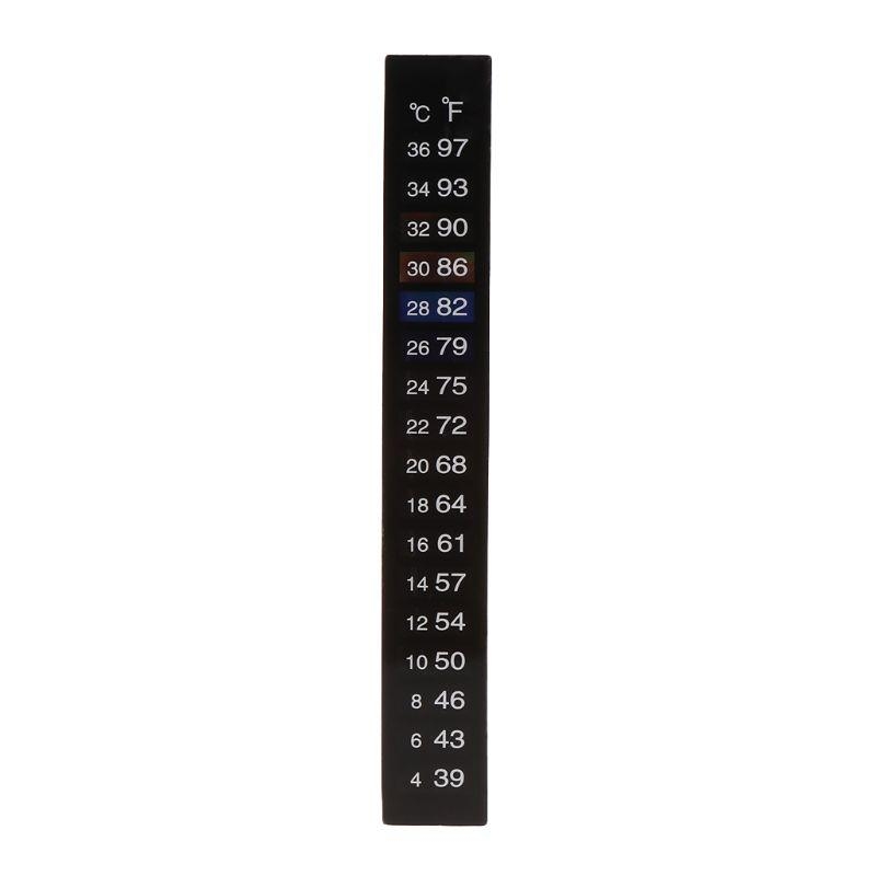 Temperature Strip Thermometer - Autocollant thermomètre d'aquarium, 10 paquets, bande