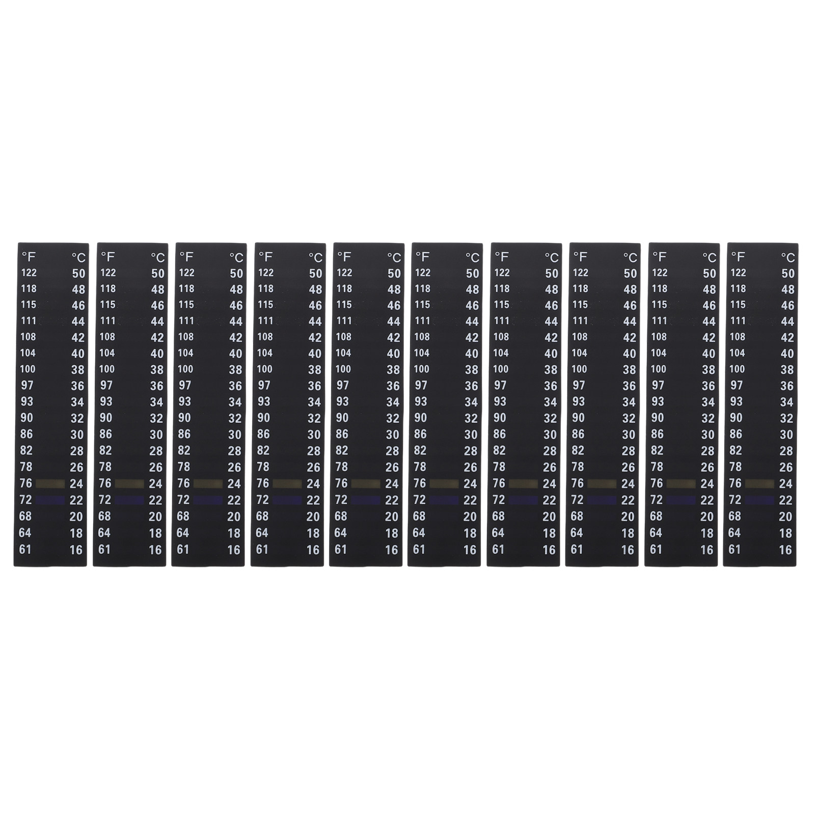 Temperature Strip Thermometer - 10 autocollants thermométriques pour bouteilles d'eau