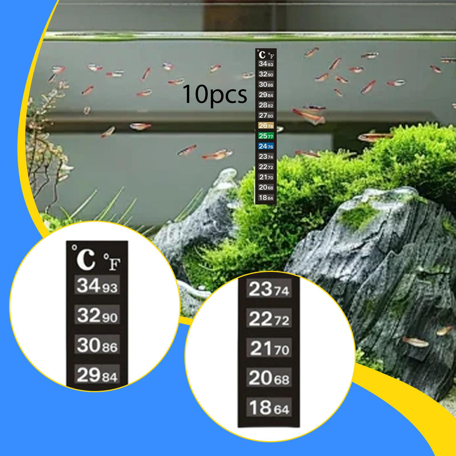 Temperature Strip Thermometer - Bandelettes de Test de température d'aquarium,
